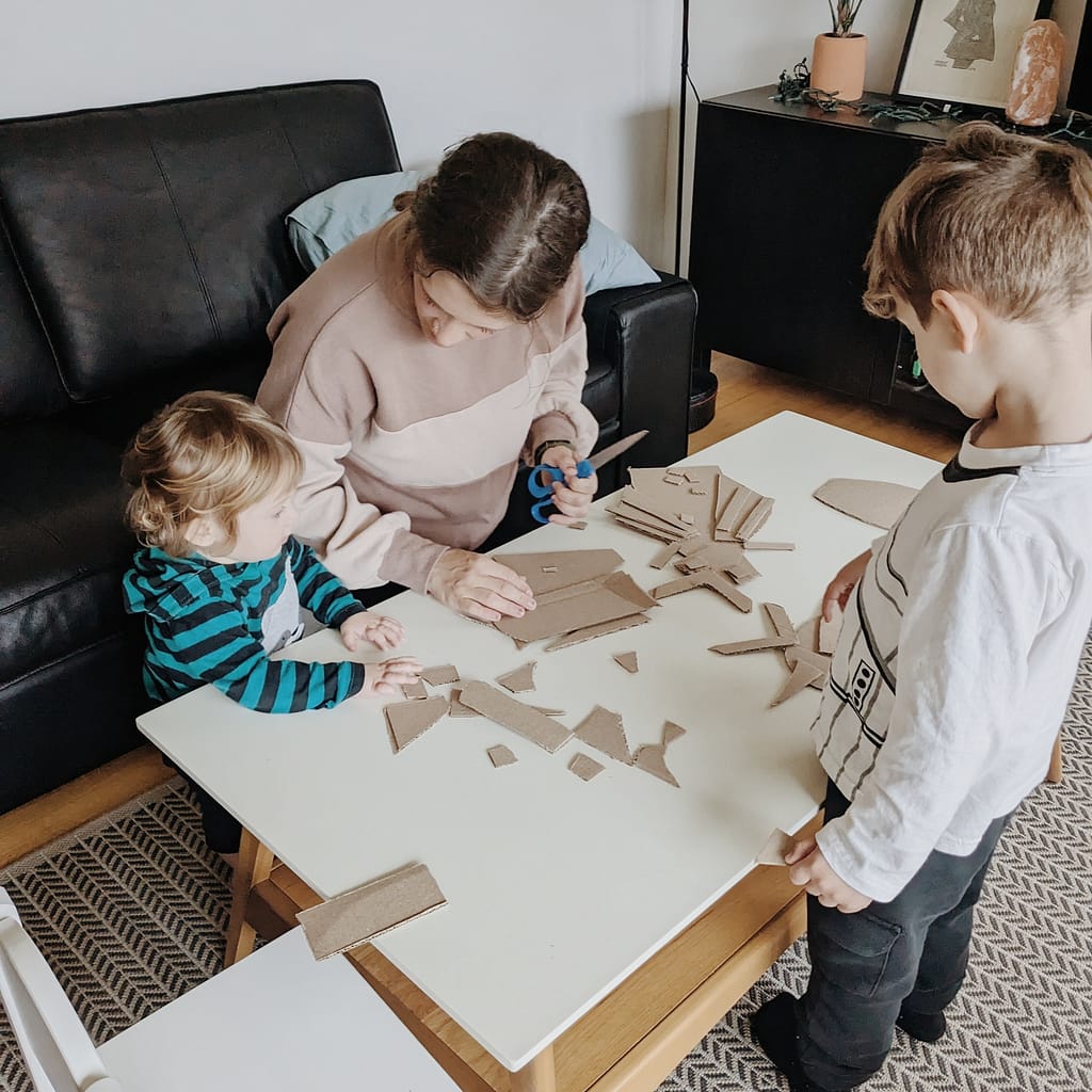 Cardboard Bugs _ Mom and Kids Creating _ Abbie Ulstad _ GGH