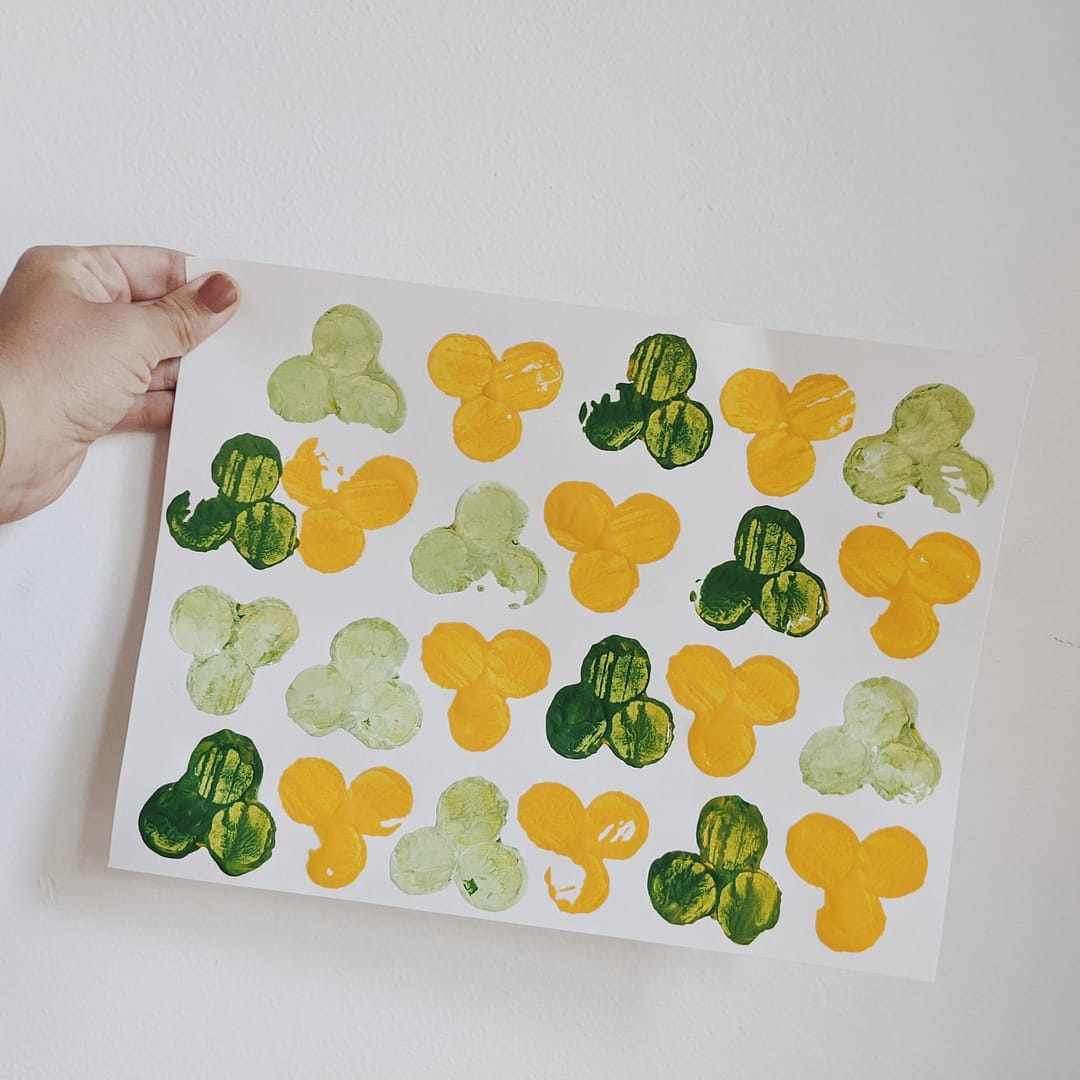 Clover Printmaking Project for Kids by Abbie Ulstad of Grow Good Humans
