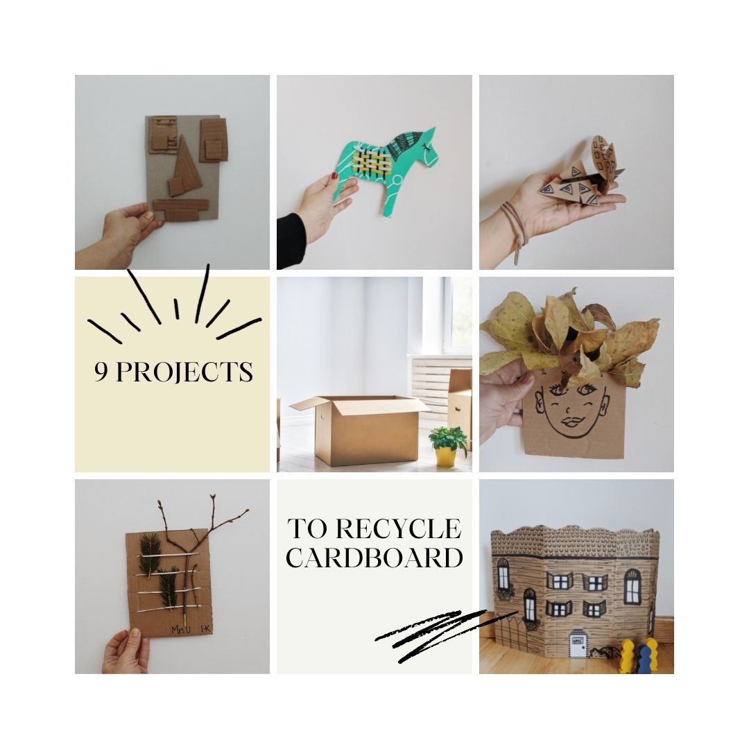 Recycled Cardboard Crafts - Art Project Round Up - Grow Good Humans