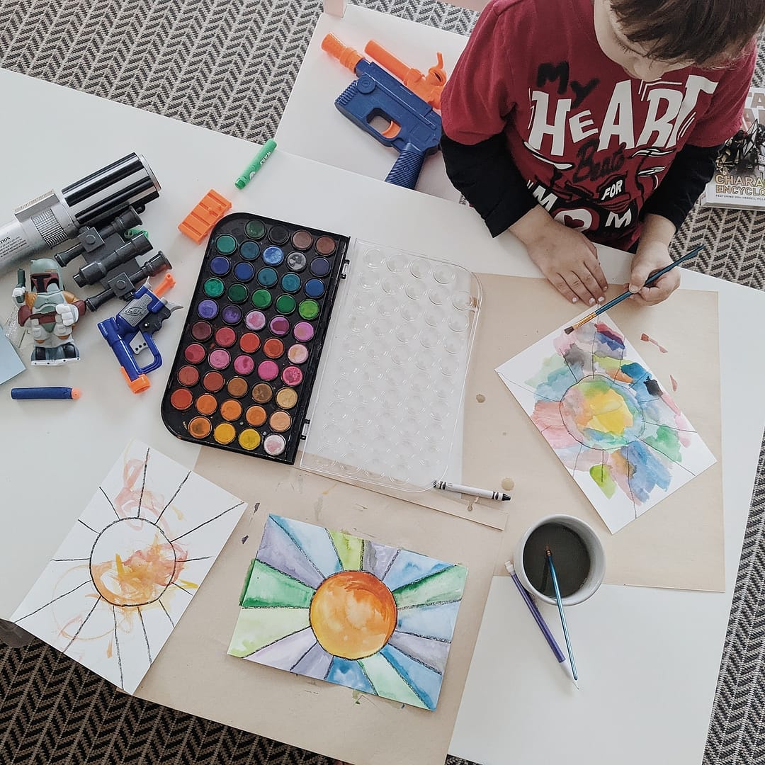 Sun Paintings _ Preschooler Painting _ Abbie Ulstad _ GGH