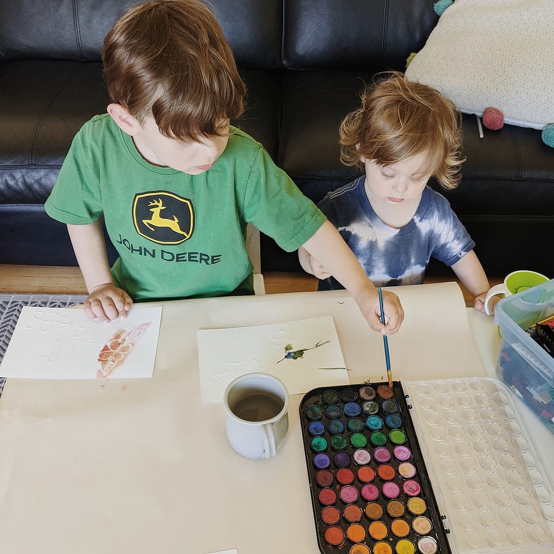 Glue Watercolor Painting _ Kids Painting in Progress _ Abbie Ulstad _ GGH