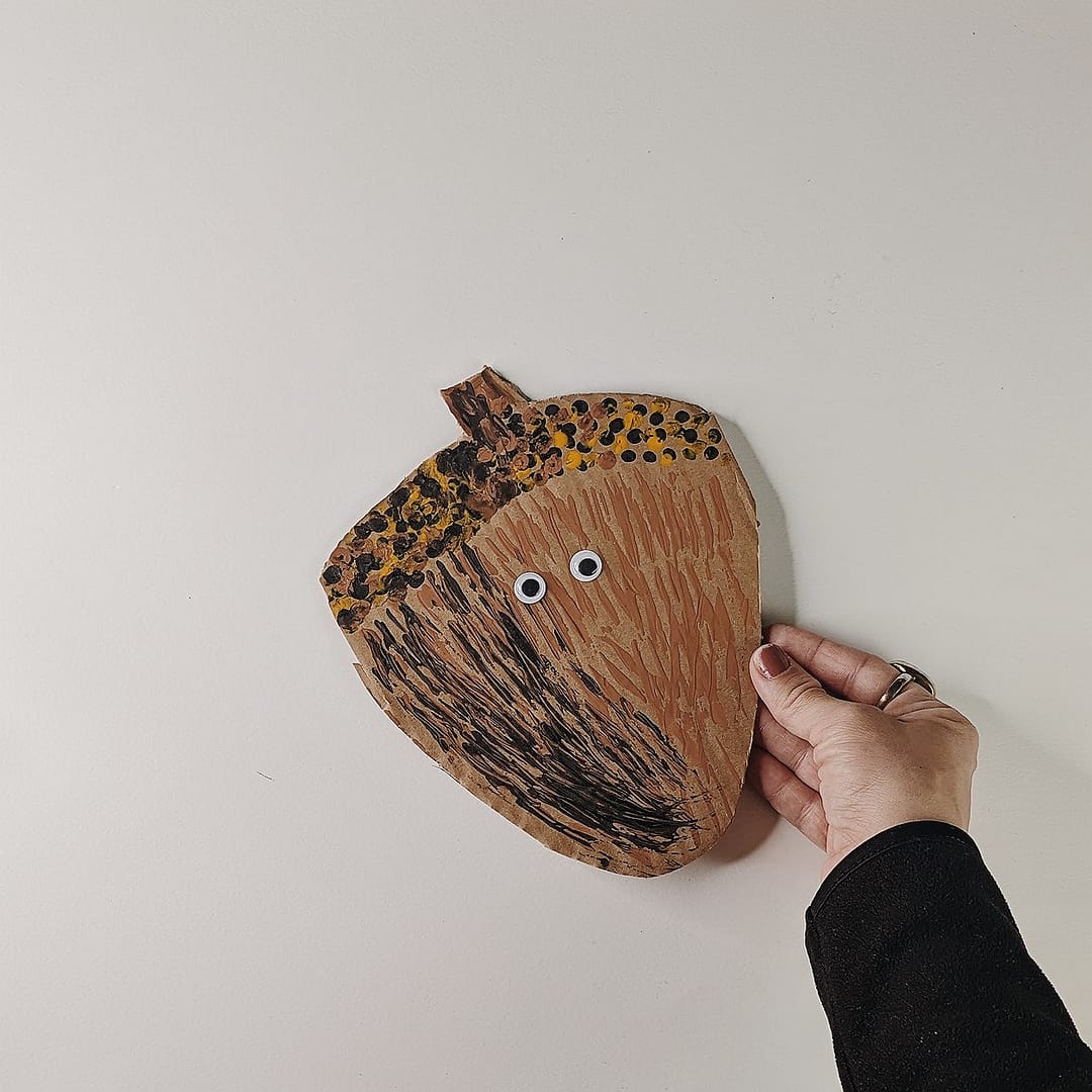 Cardboard Acorn Craft _ completed project _ Abbie Ulstad _ ggh