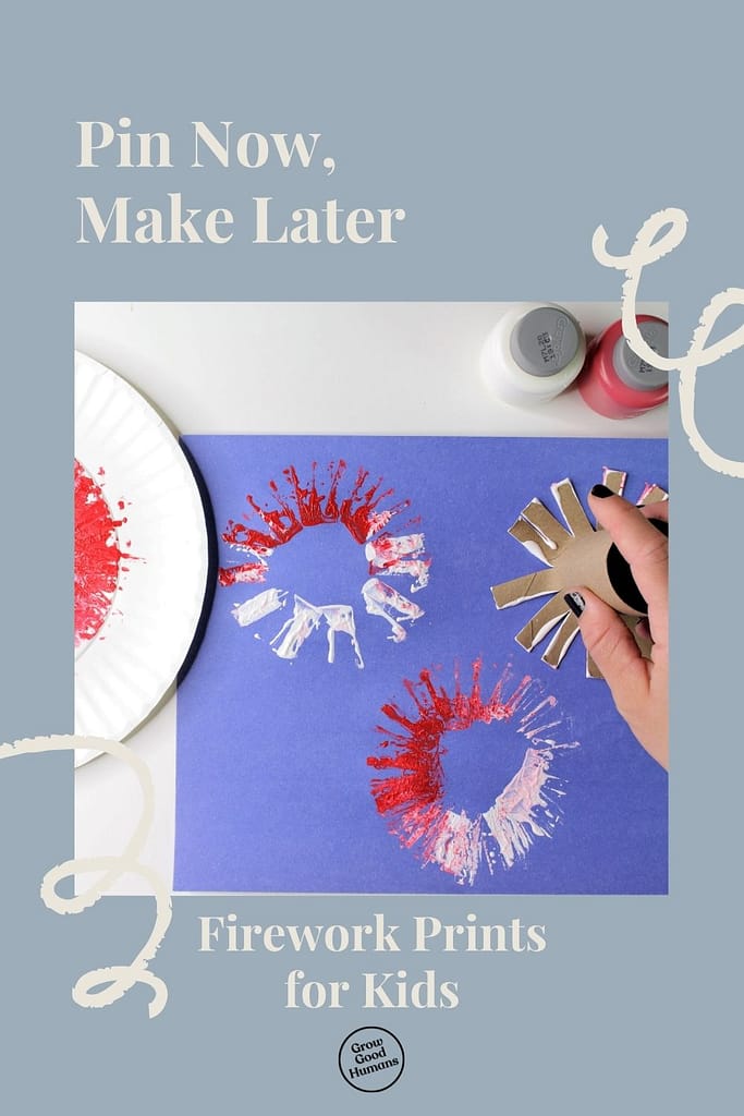 Firework Prints for Kids - Easy Art Project - Grow Good Humans