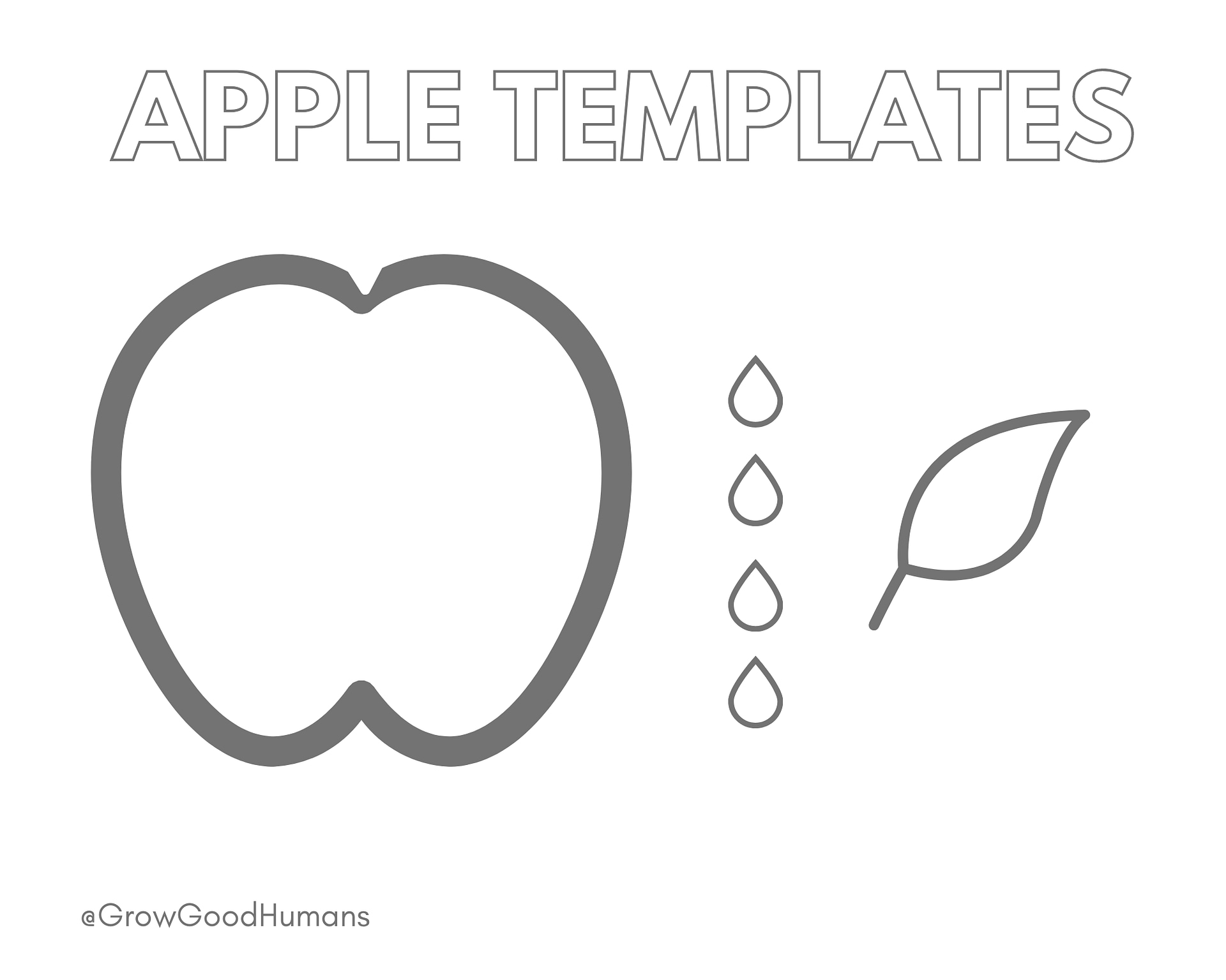 Free Printable Apple Templates for Fall Crafts